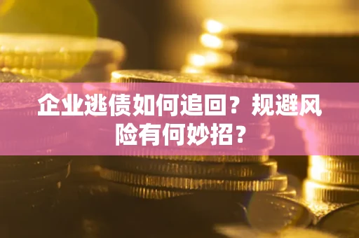 北京企业逃债如何追回？规避风险有何妙招？
