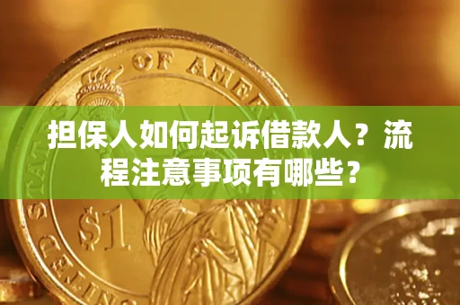 北京担保人如何起诉借款人？流程注意事项有哪些？